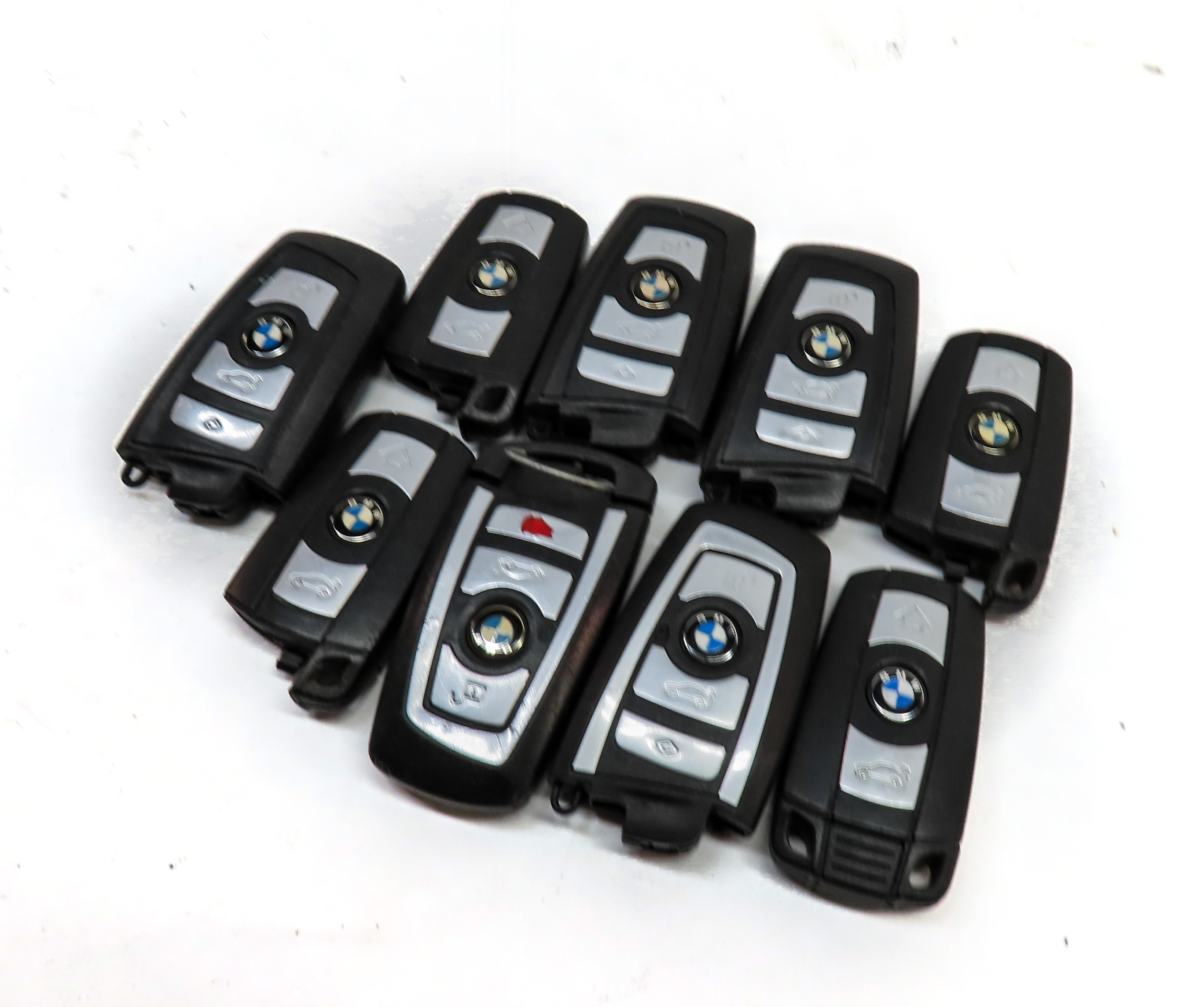 BMW MISC BULK MIX LOT KEYLESS ENTRY REMOTE KEY FOB (9) — exact item pictured
